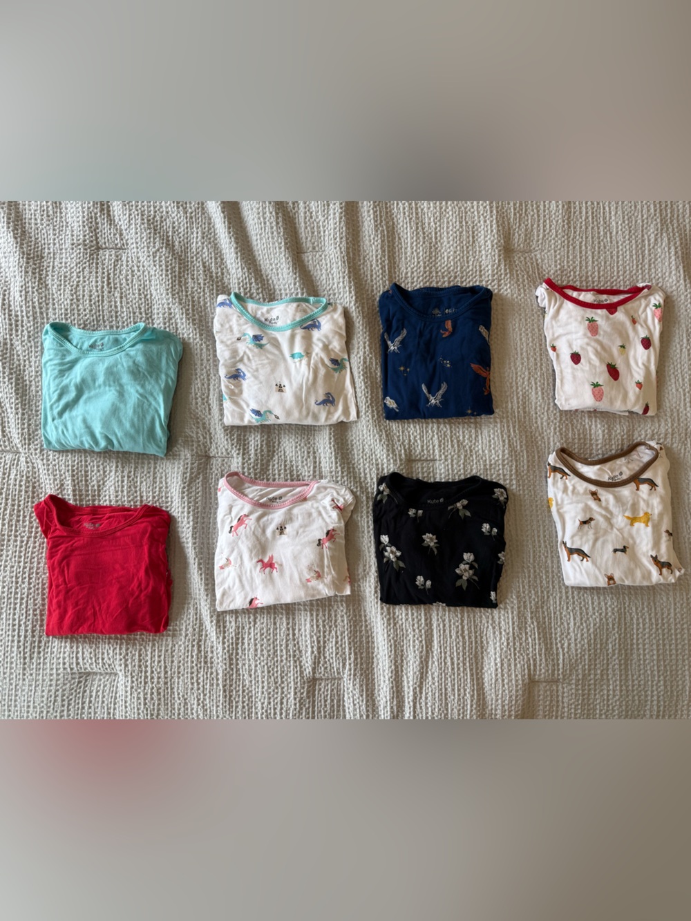 KYTE Baby Kids Pajama Top Bundle - all long sleeve/pants 5T
